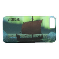Bateau Viking Sous Lumière Du Nord