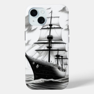 Coque Pour iPhone 15 Bateau vintage