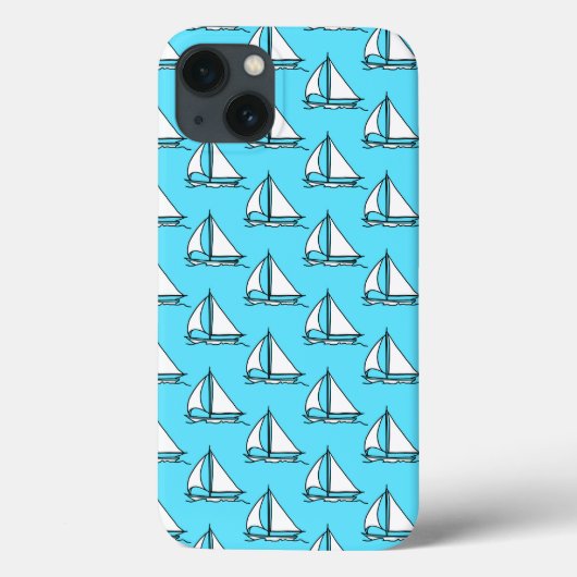 Coques Case-Mate iPhone Bateaux À Voiles Sur La Mer Bleue Motif (Verso)