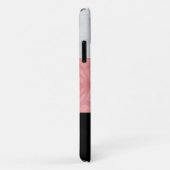 Coques Case-Mate iPhone Batik Rose Ruddy Et Aquarelle Gris Monogramme (Dos/Droite)