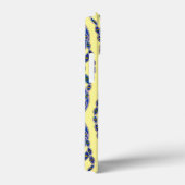Coques Case-Mate iPhone Batik tribal - Acier bleu, gris et jaune (Verso / Droite)