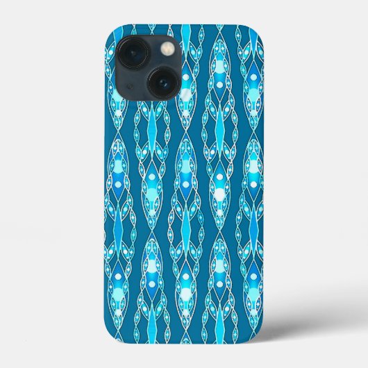 Coques Case-Mate iPhone Batik tribal - Bleu océanique et Aqua (Verso)