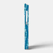 Coques Case-Mate iPhone Batik tribal - Bleu océanique et Aqua (Verso / Gauche)