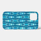 Coques Case-Mate iPhone Batik tribal - Bleu océanique et Aqua (Verso (horizontal))