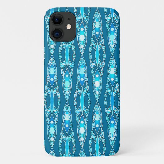 Coques Case-Mate iPhone Batik tribal - Bleu océanique et Aqua (Dos)