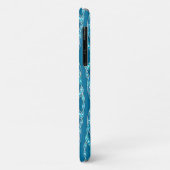 Coques Case-Mate iPhone Batik tribal - Bleu océanique et Aqua (Dos/Gauche)