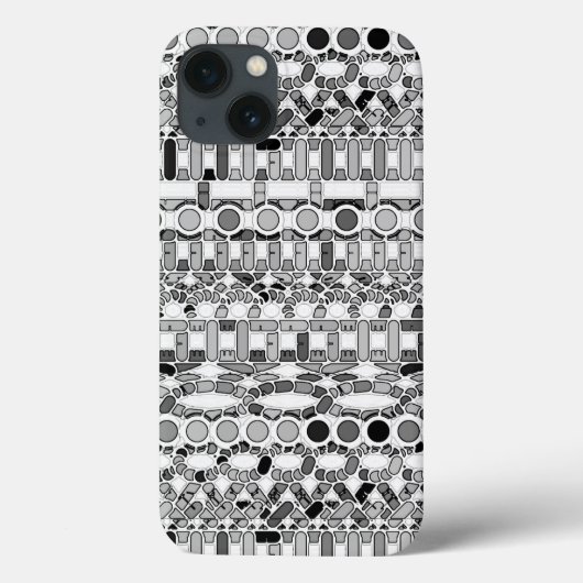 Coques Case-Mate iPhone Batik tribal - nuances de gris (Verso)