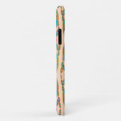 Coques Case-Mate iPhone Batik Tribal - Rose Pêche et Turquoise (Dos/Droite)