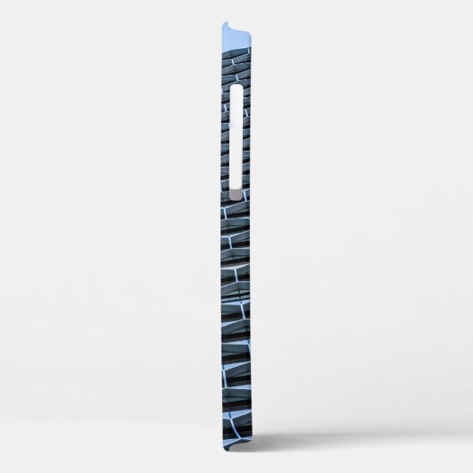 Coques Case-Mate iPhone Bâtiment gris sous ciel bleu clair (Verso / Gauche)