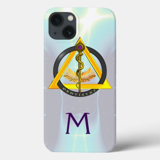COQUES Case-Mate iPhone BÂTON D'ASCLEPIOS DENTISTE DENTISTERIE MONOGRAMME (Verso)