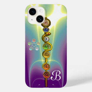 COQUES POUR iPhone BÂTON D'ASCLEPIUS 7 CHAKRAS, YOGA, ÉNERGIE SPIRITU