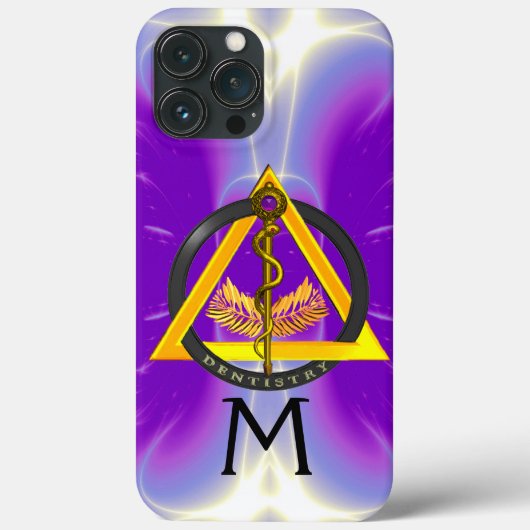 COQUES Case-Mate iPhone BÂTON D'ASCLEPIUS DENTISTE DENTISTERIE MONOGRAMME, (Verso)