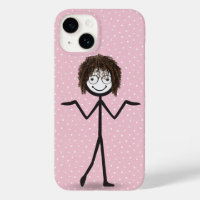 Bâton Figure Girl avec cheveux et lunettes