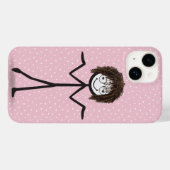 Coques Case-Mate iPhone Bâton Figure Girl avec cheveux et lunettes (Verso (horizontal))