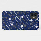 Coques Case-Mate iPhone Bâtons de crosse bleu marine (Dos (Horizontal))