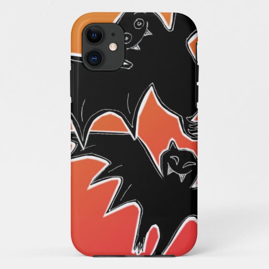 Coques Case-Mate iPhone Bats d'Halloween (Dos)