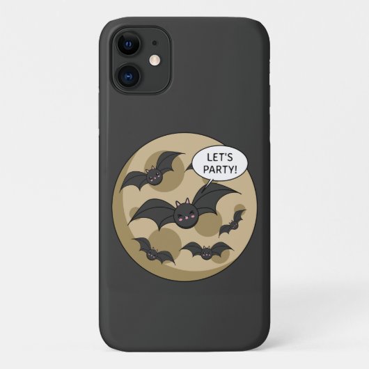 Coques Case-Mate iPhone Bats Having Party on Full Moon (Dos)