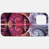 Coques Case-Mate iPhone Battement de cœur, nom de fractale de fantasy surr (Verso (horizontal))