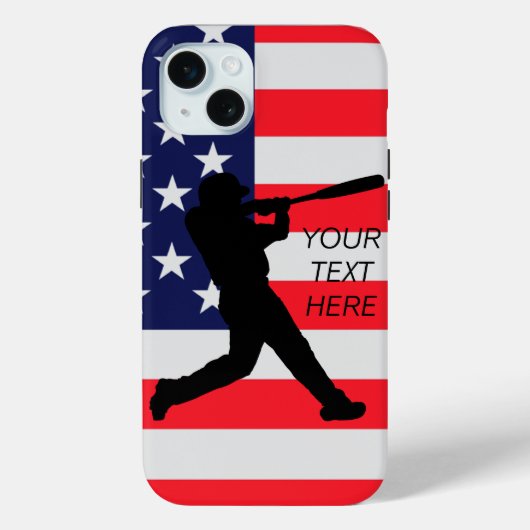 Coques Case-Mate iPhone Batterie de baseball et drapeau américain (Verso)