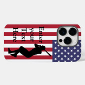 Coques Case-Mate iPhone Batterie de baseball et drapeau américain (Verso (horizontal))