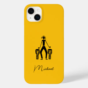 Coque Pour iPhone 14 Plus Batteur Silhouette Personnalisé Et Magique