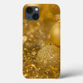 Coques Case-Mate iPhone Baubles de Noël d'or (Verso)