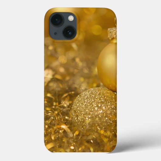 Coques Case-Mate iPhone Baubles de Noël d'or (Verso)