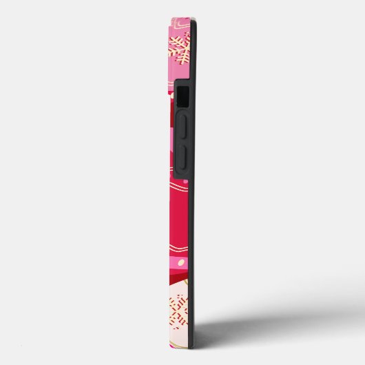 Coques Case-Mate iPhone Baubles De Noël Rose Et Rouge (Verso / Gauche)