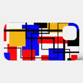 Coques Case-Mate iPhone Bauhaus Rectangles et lignes - Blanc (Verso (horizontal))