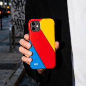 Coques Case-Mate iPhone Bauhaus Rétro Bloc de Couleurs avec Monogramme du