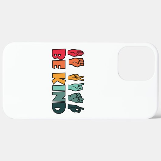 Coques Case-Mate iPhone Be Kind ASL American Sign Language (Verso / Droite)