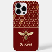 Coques Case-Mate iPhone Be Kind Bee and Honeycomb sur la Bourgogne (Verso)