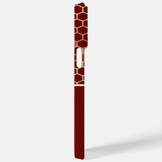 Coques Case-Mate iPhone Be Kind Bee and Honeycomb sur la Bourgogne (Verso / Droite)