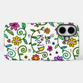 Coques Case-Mate iPhone Be Kind Citation Cute Typographie et Floral (Verso (horizontal))