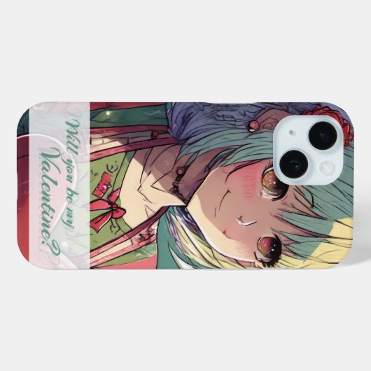 Coques Case-Mate iPhone Be My Valentine in Manga Style 33420 (Verso (horizontal))