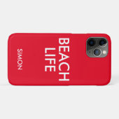 Coques Case-Mate iPhone Beach Life Lifeguard Cadeau Rouge (Dos (Horizontal))