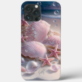 Coques Case-Mate iPhone Beach Shells Fille moderne tendance Nom personnali (Verso)
