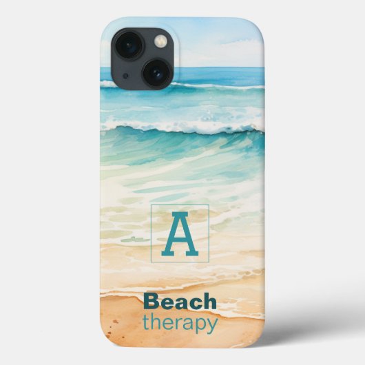 Coques Case-Mate iPhone Beach Therapy I Ocean Summer Vibes Monogramme (Verso)