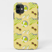 Coques Case-Mate iPhone Beach vacay pattern with sunglasses and sun hat (Dos)