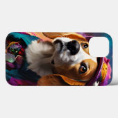 Coques Case-Mate iPhone Beagle dans un Casquette rose (Verso (horizontal))