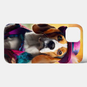 Coques Case-Mate iPhone Beagle en costume vibrant (Verso (horizontal))