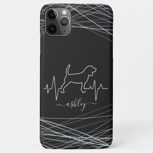 Coques Case-Mate iPhone Beagle est Cool Heartbeat minimal chien amour (Dos)