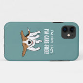 Coques Case-Mate iPhone Beagle mignon - chien avec le texte fait sur (Dos (Horizontal))