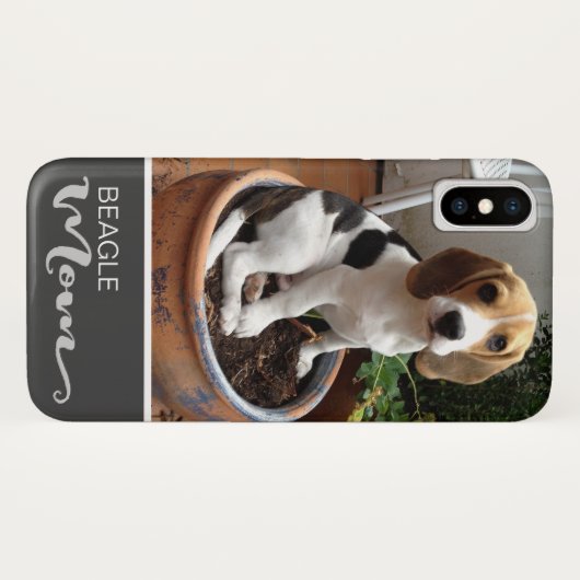 Coques Case-Mate iPhone Beagle Mom Smooth Ajouter votre chien photo (Dos (Horizontal))