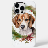 Coques Case-Mate iPhone Beagle Noël Wreath Festive Pup (Verso)