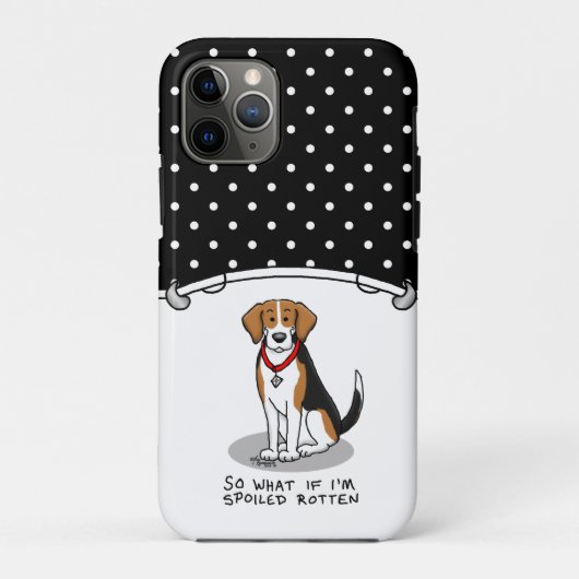 Coques Case-Mate iPhone Beagle pourri Spoché (tri couleur 3) Chien drôle (Dos)
