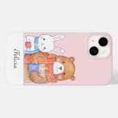 Coques Case-Mate iPhone Bear Bunny Warm Drink Cute Personalized with name (Verso (horizontal))