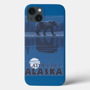 iPhone 13 Coque Bear in Moonlight - Latouche, Alaska