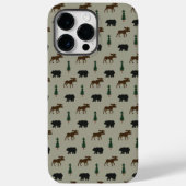 Coques Case-Mate iPhone Bear Moose Pine Tree Lodge Cabine (Verso)