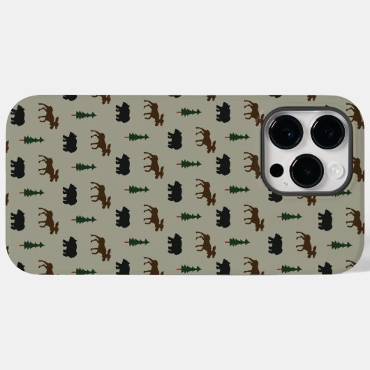 Coques Case-Mate iPhone Bear Moose Pine Tree Lodge Cabine (Verso (horizontal))